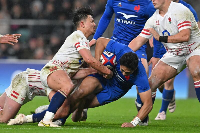 England outhalf Marcus Smith struggled during his team's defeat to France on Saturday. Photograph: Getty Images
