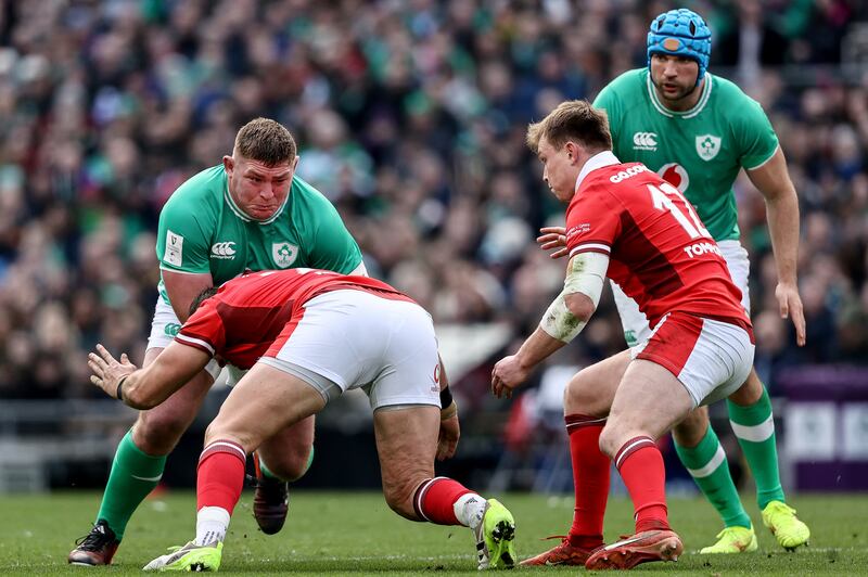 Tadhg Furlong has impressed for Ireland so far in the scrum. Photograph: Ben Brady/Inpho