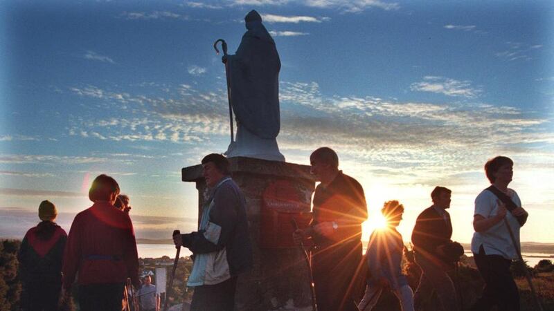 Fr Tony King  said: “I honestly feel that this holy mountain should be declared off-limits from above the statue of St Patrick (pictured) to the summit for the next three years.”  File photograph: Matt Kavanagh/The Irish Times