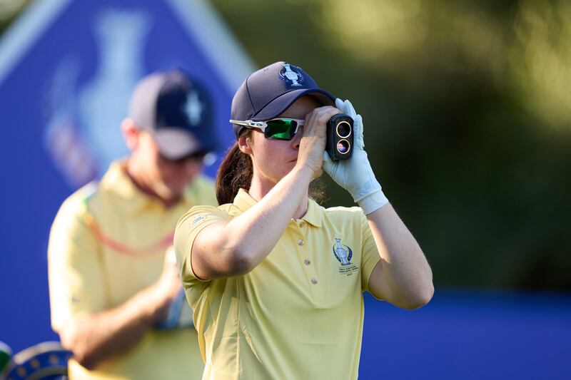 Leona Maguire of Team Europe looks on during practice prior to the The Solheim Cup. Photograph: Angel Martinez/Getty