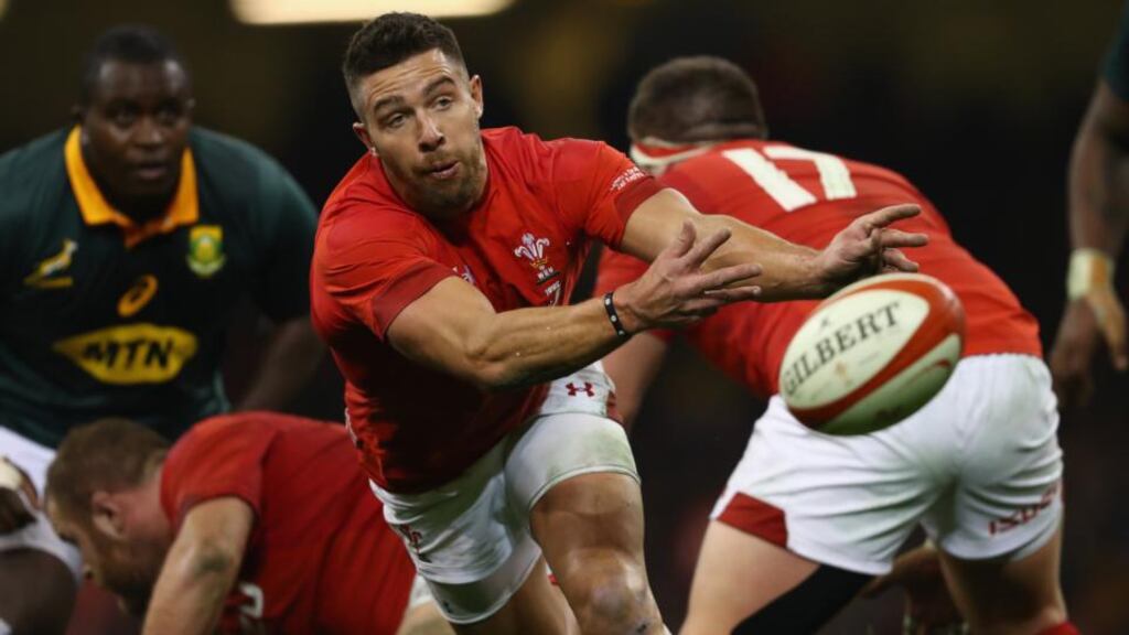 Rhys Webb is currently not eligible to play for Wales following his move to Toulon. Photograph: Michael Steele/Getty