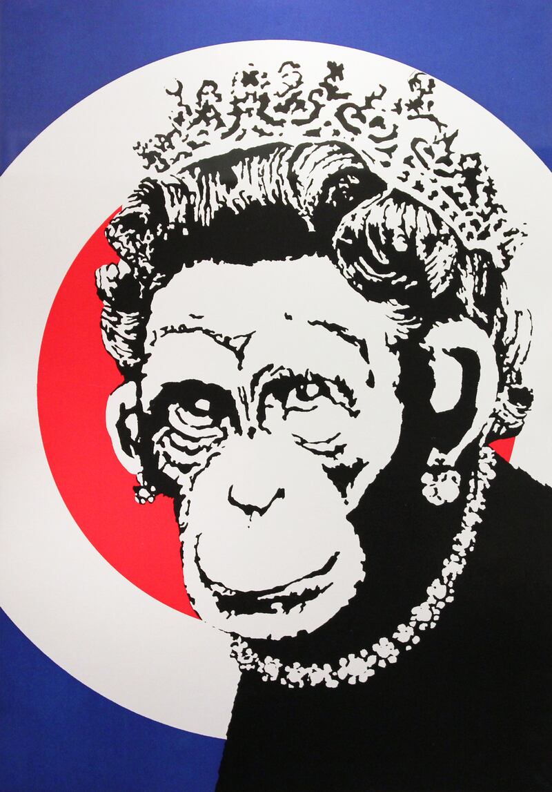 Banksy’s Monkey Queen, 2003, Screenprint on paper, from the unsigned edition of 750,  €40,850, at Gormley’s