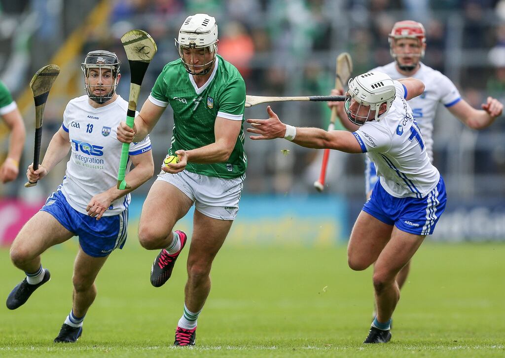 Limerick’s Kyle Hayes in action against Waterford’s Neil Montgomery - the All-Ireland champions had to work much harder than anyone expected to win out. Photograph: Ken Sutton/Inpho