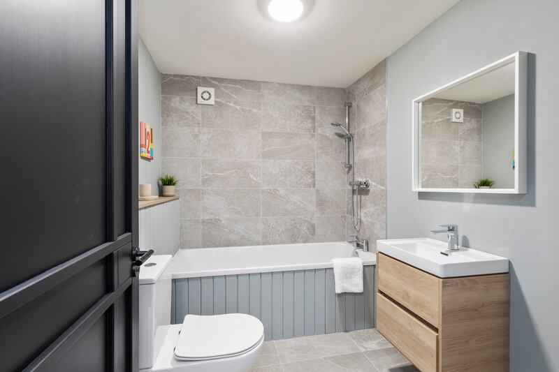 One of the property's two bathrooms