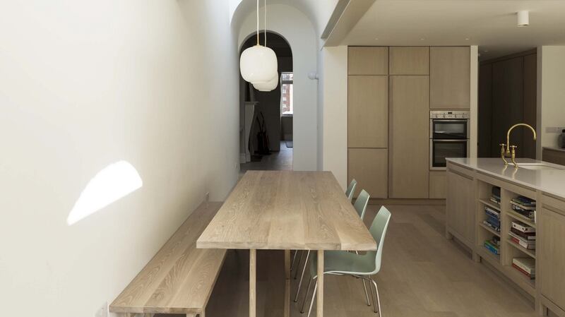 The kitchen-dining area of the Kenilworth Park extension, designed by Ryan W Kennihan Architects.