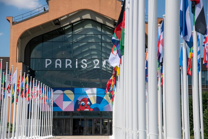 There are six athlete restaurants in the Olympic Village in Paris. Photograph: James Hill/The New York Times
                      