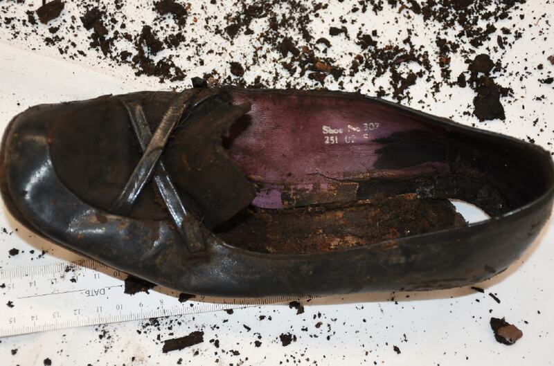 A shoe found with the remains. Photograph: An Garda Síochána