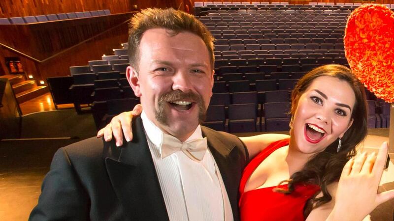 Baritone  Rory Musgrave and  soprano Rachel Croash of Irish Opera Artists: the group is performing at Dublin’s Hugh Lane Gallery on Sunday. Photograph:   Patrick Browne
