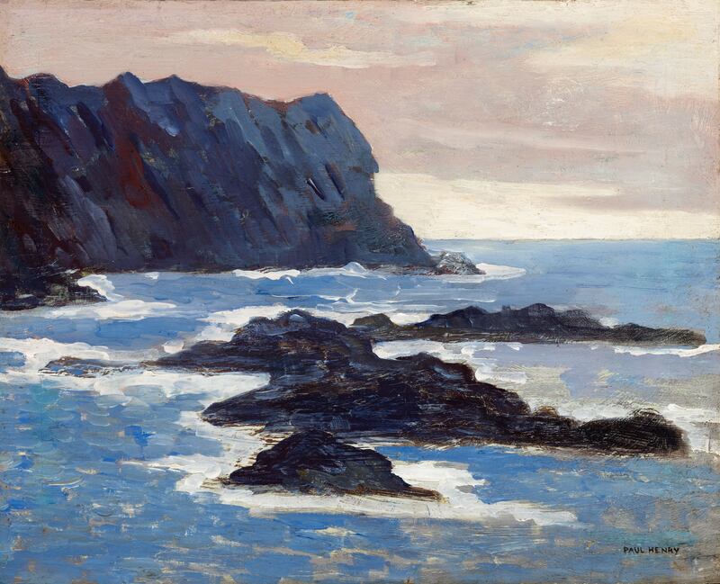 Menawn Cliffs and Dooega Head: on one side of Paul Henry's double-sided work.