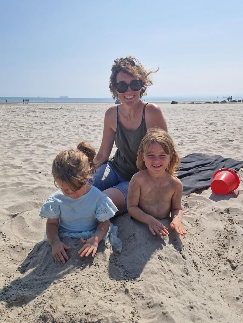 Emer Tannam and daughters Caoimhe (3) and Aoife (5) in Vercelli, Italy