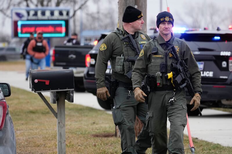 Perry High School in Perry, Iowa. Photograph: Andrew Harnik/AP