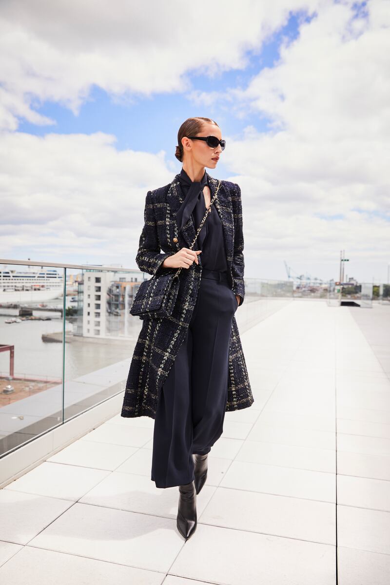 Allegra tweed coat, €1,695 from Louise Kennedy. Photograph: Barry McCall