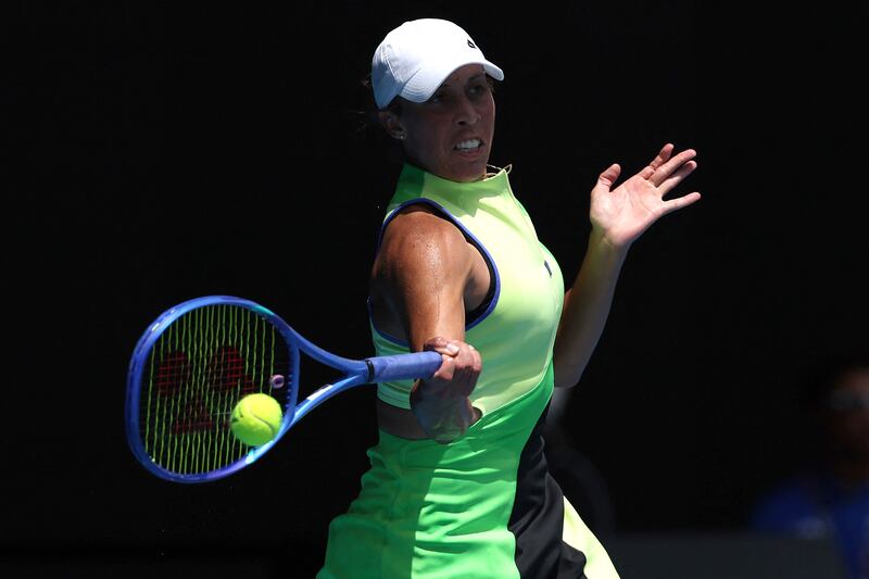 USA's Madison Keys in action against Ukraine's Oleksandra Oliynkova at the Australian Open. Photograph: Martin Keep/AFP via Getty