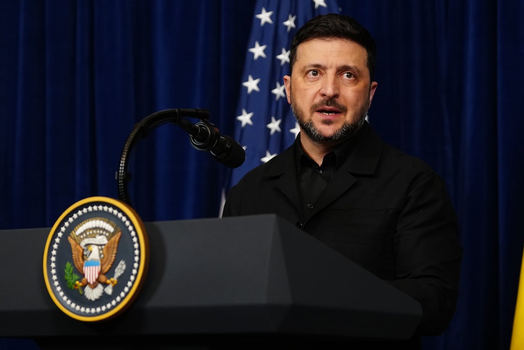Ukrainian president Volodymyr Zelenskiy called Russia’s claim 'a complete fabrication'. Photograph: Tierney L. Cross/The New York Times