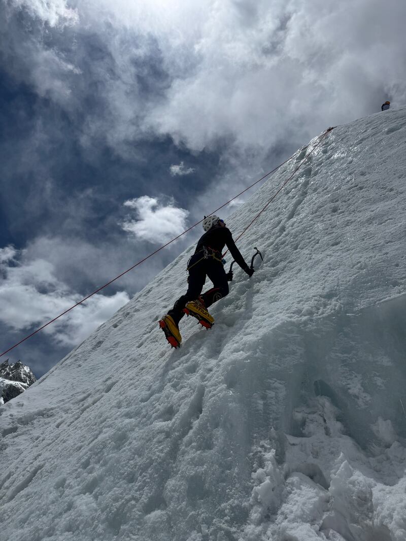 Pádraig O'Hora spent time doing rope work in preparation for his ascent of Mount Everest