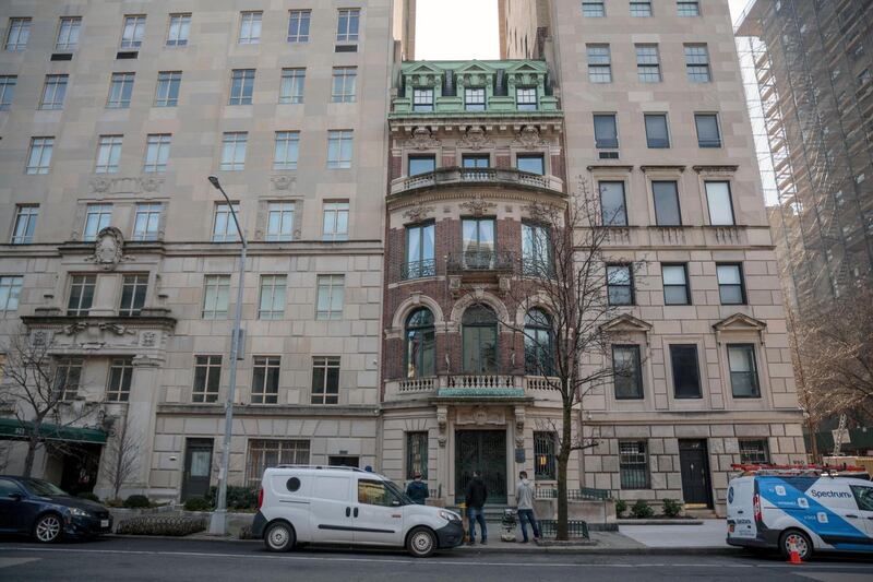 The American Irish Historical Society’s mansion on Fifth Avenue in Manhattan that is now on sale for $52 million. Photograph: Sarah Blesener/New York Times