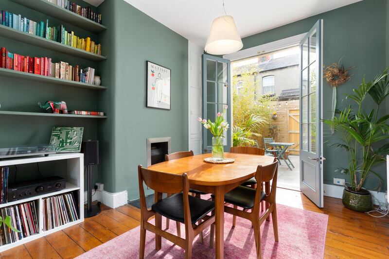 Diningroom opening to courtyard garden