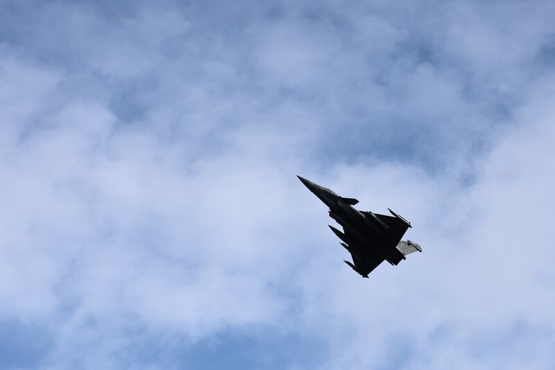 A French Rafale fighter jet, part of Nato's 'Eastern Sentry' mission. Photograph: Thibaud Moritz/AFP/Getty Images