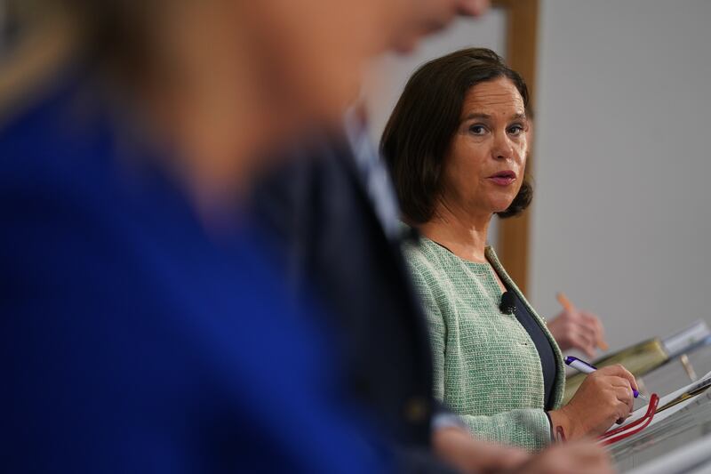 'I'm back': Sinn Féin leader Mary Lou McDonald. Photograph: Brian Lawless/PA Wire