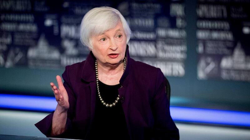 Janet Yellen, Joe Biden’s choice for treasury secretary, touts  the benefits of the incoming president’s  proposed   relief package to tackle the economic costs of the pandemic. Photograph: Andrew Harnik/ AP