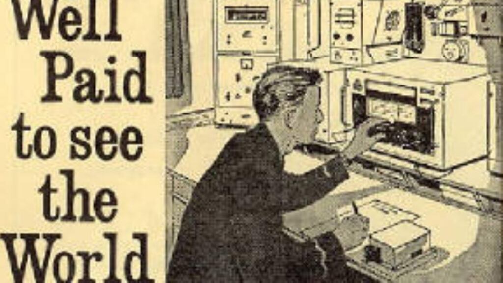 “Well, chaps, as someone who spent 20 years at sea I can tell you there’s no better life.” He looked out the window where a grey pall of rain was falling on the wet slates of the rooftops. “If you pass the exam and join the Marconi company you’ll find yourself in places where the sun shines out of a blue sky a good deal of the time – Rio de Janeiro, Sydney, Colombo.”