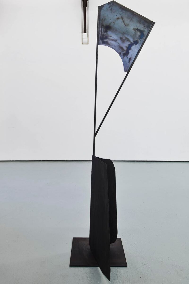 Niamh O’Malley, Post (steel, graphite). Photograph: Ros Kavanagh. Image courtesy of the artist.