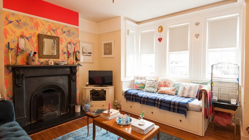 Living room in O’Connor’s house in Ballinasloe. Photograph: Eoin Rafferty