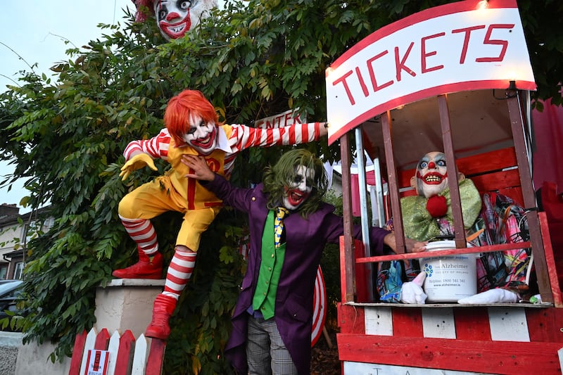The couple say it took them three days to dress the house and garden for Halloween. Photograph: Bryan Meade