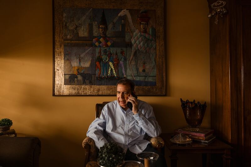 Presidential candidate Edmundo González at his home in Caracas, Venezuela. Photograph: Adriana Loureiro Fernandez/New York Times
                      