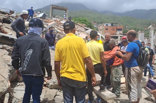 ‘He’s under the slabs’: Venezuela clings to hope in wake of devastating earthquakes