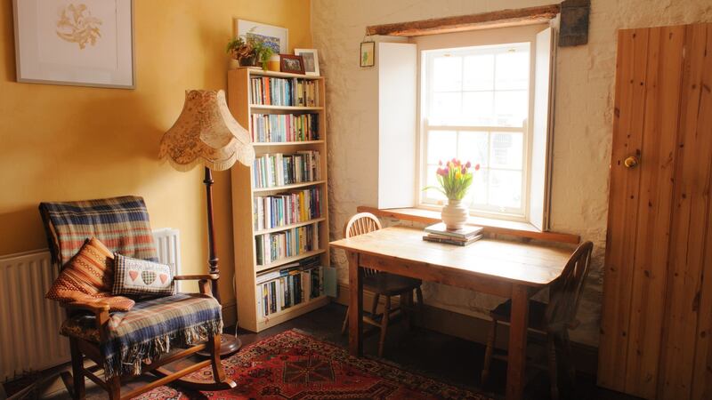 Livingroom of Bob Johnston’s cottage. Photograph: Eoin Rafferty