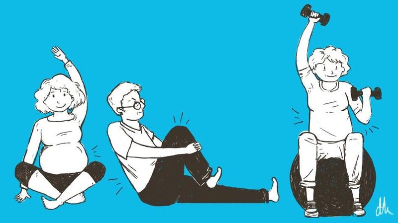 From childbearing years to retirement, physiotherapy can make your life easier. Illustration by Dearbhla Kelly
