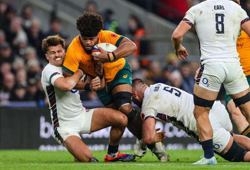 Rob Valetini is Australia's best ball carrier but will be absent for the Lions tests through injury. Photograph: Andrew Fosker/Inpho