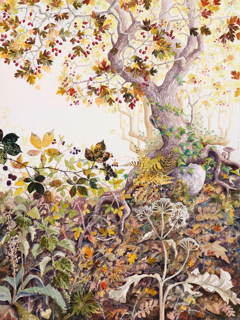 Autumn by Yanny Petters, watercolour, at the Olivier Cornet Gallery