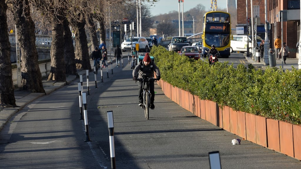 The work will be funded as part of a €7.6 million plan to improve walking and cycling safety in Dublin city this year. Photograph: Alan Betson