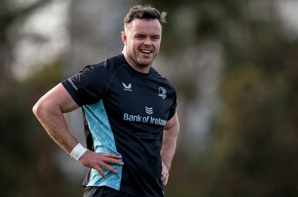 James Ryan during a Leinster training session on Monday. Photograph: Grace Halton/Inpho
