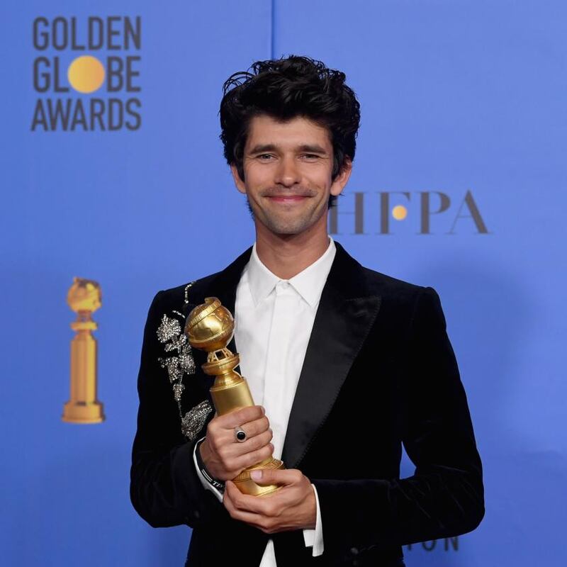 Whishaw with his Golden Globe in 2019. Photograph: Kevin Winter/Getty