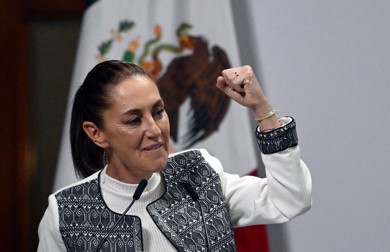 Mexico's president Claudia Sheinbaum has won plaudits for a cool-headed approach towards US president Donald Trump. Photograph: Alfredo Estrella/AFP via Getty Images       