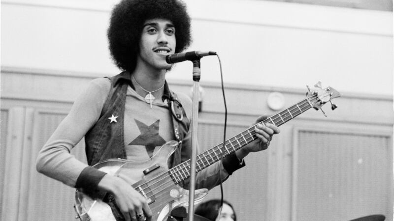 Singer Phil Lynott rehearsing in London, 1973. (Photo by Michael Putland/Getty Images)