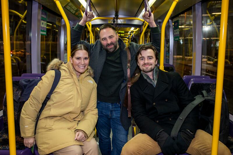 Sara Butch, Kyle Bub and David O’Day have been friends for several years. Photograph: Tom Honan