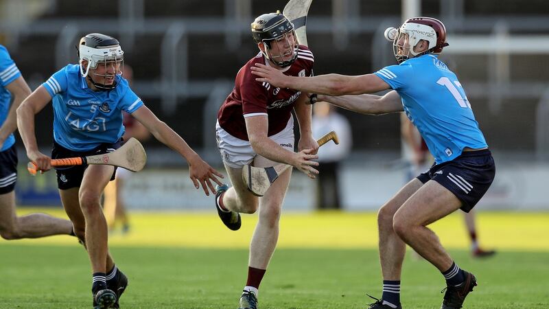 Galway’s John Cooney in action against Dublin in the Leinster final. Photograph:  Lorraine O’Sullivan/Inpho