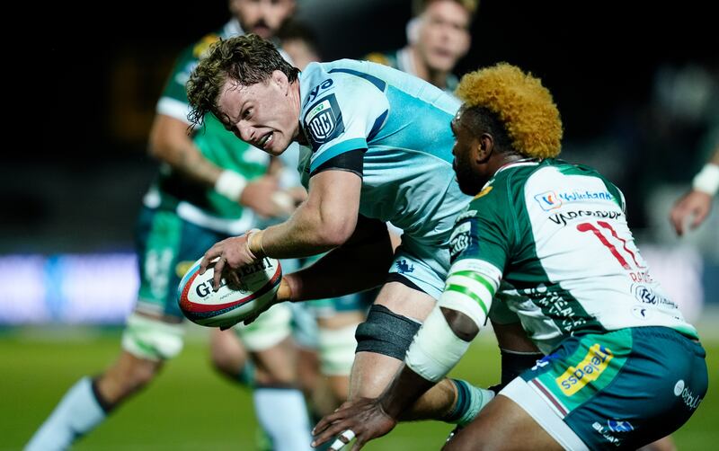Connacht's Cian Prendergast on his way to scoring a try. Photograph: Matteo Ciambelli/Inpho