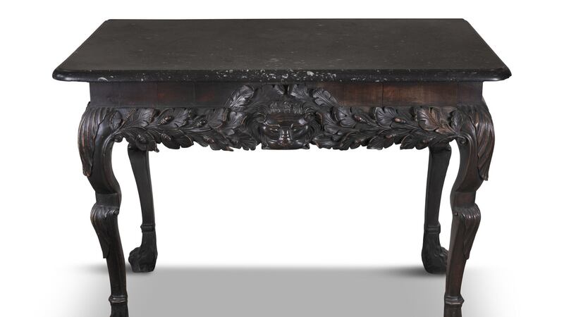 From the collection of Homan Potterton, this Irish side table achieved €42,500 through Adam’s