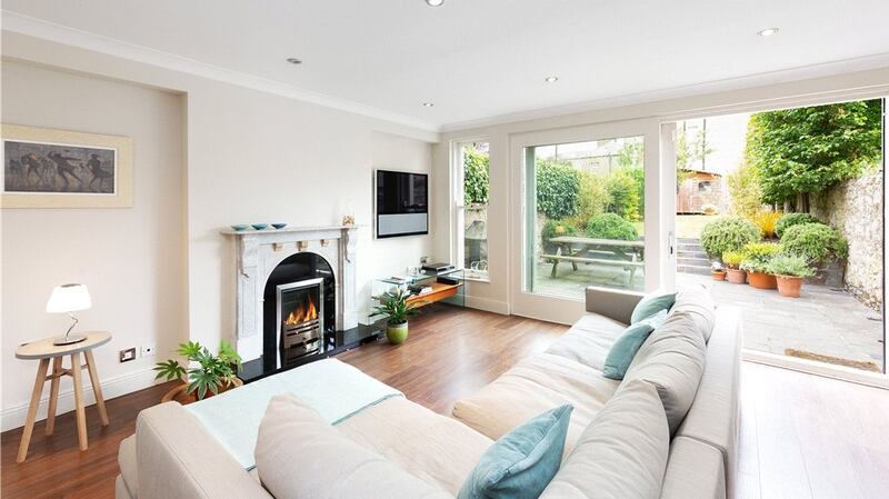 Basement level to garden.