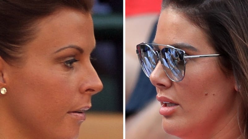 Coleen Rooney (left) and Rebekah Vardy (right). Photograph: Martin Rickett, Adam Davy/PA Wire
