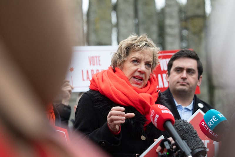 Labour Party leader Ivana Bacik campaigning in Dublin on Thursday. Photograph: Sam Boal/Collin Photos 


