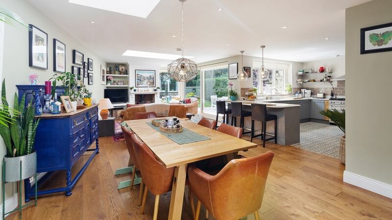 The open-plan living kitchen area