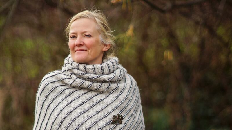Helle Helsner with one of her blankets. Photograph: Jakub Walutek