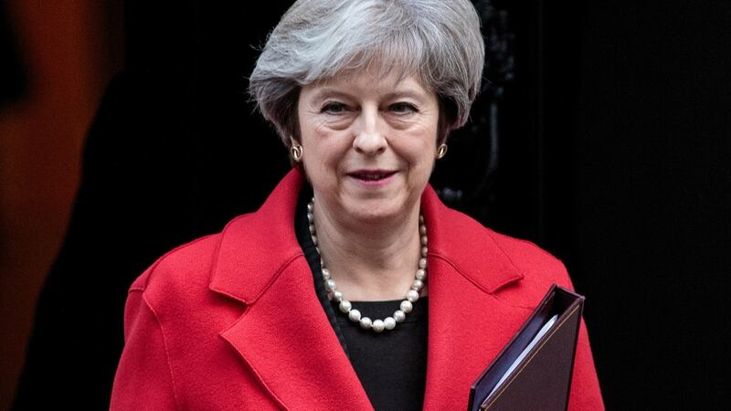 Theresa May leaves Downing St: A relatively calm week for the British prime minister.  Photograph:  Jack Taylor/Getty Images