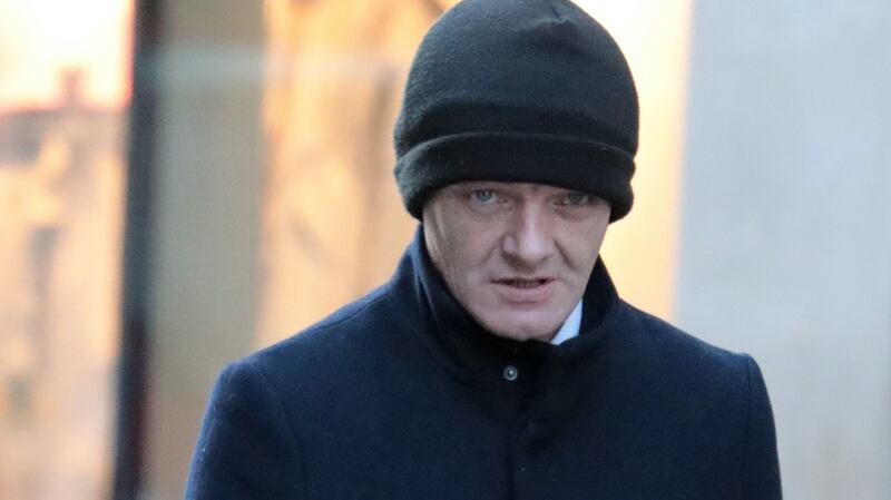 Keith Johnston (43), of Avonbeg Gardens, Tallaght, Dublin, is  pictured  leaving the Criminal Courts of Justice (CCJ) during his  trial. Photograph: Collins Courts.